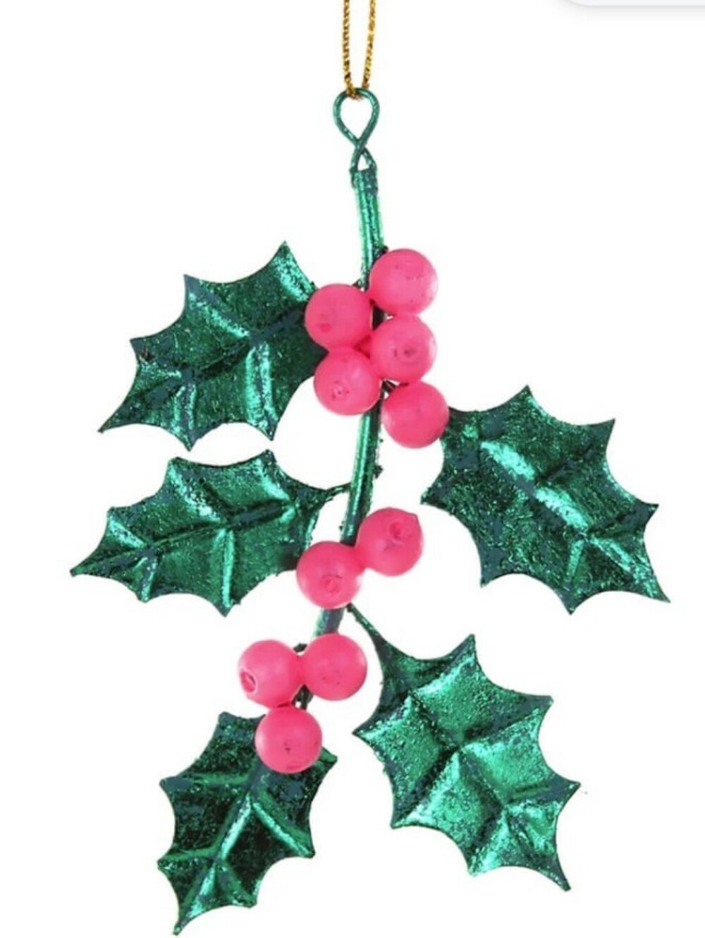 Cody Foster Retro Holly Berry Ornamen